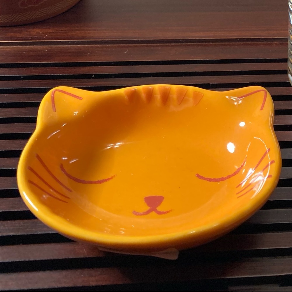 Cute Orange Cat Tea or spoon holder